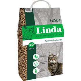 Linda Kattenbakvulling houtkorrel 20 liter