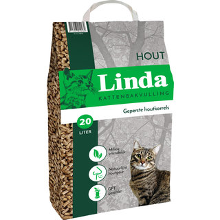 Linda Kattenbakvulling houtkorrel 20 liter