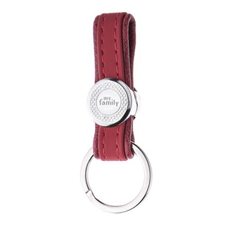 Red Bilbao Keyring White Bronze