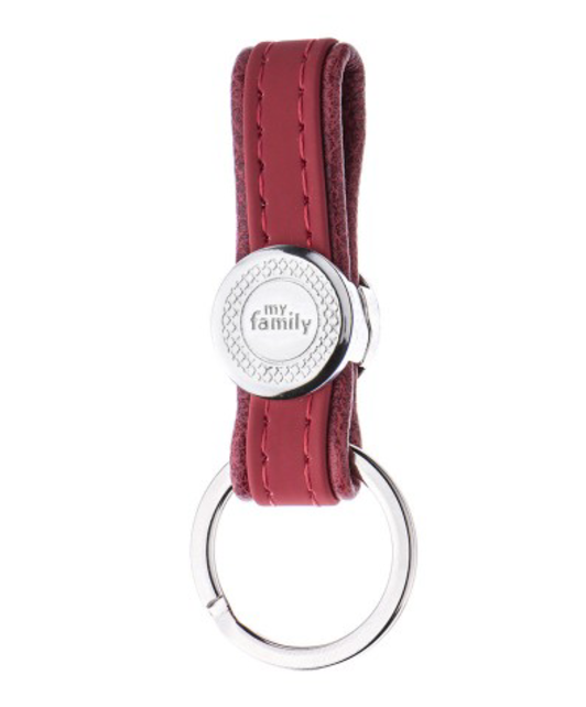 Red Bilbao Keyring White Bronze