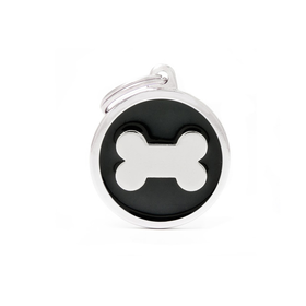 Penning Black Big Circle  Bone