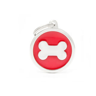 Penning Red Big Circle Bone