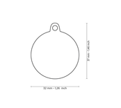 Penning Red Big Circle Bone