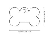 Penning Small Bone Aluminum Blue