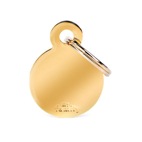 Penning Small Round Golden Brass