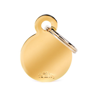 Penning Small Round Golden Brass