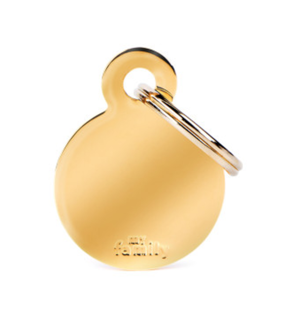 Penning Small Round Golden Brass