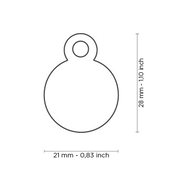 Penning Small Round Golden Brass