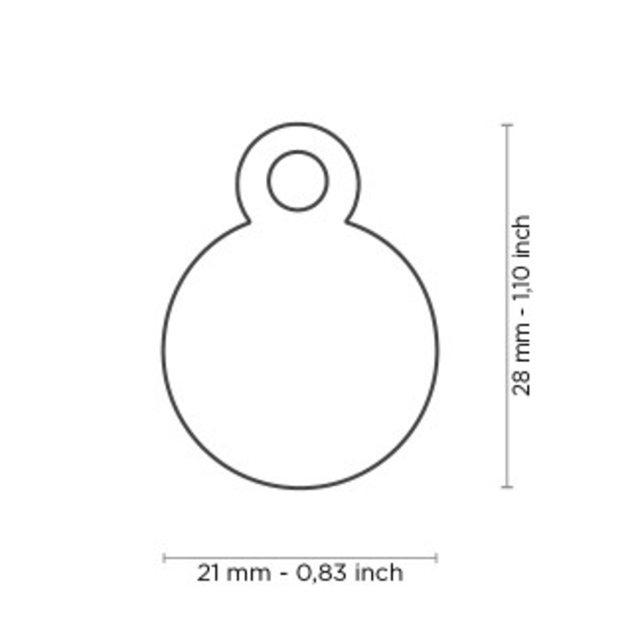 Penning Small Round Golden Brass