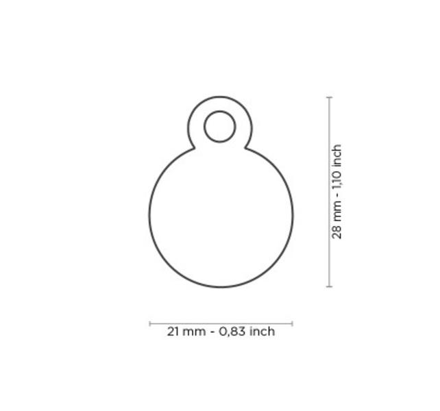 Penning Small Round Aluminum Blue