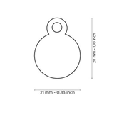 Penning Small Round Aluminum Red