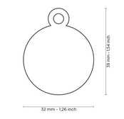 Penning Big Round Aluminum Blue