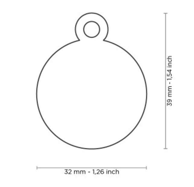 Penning Big Round Aluminum Blue