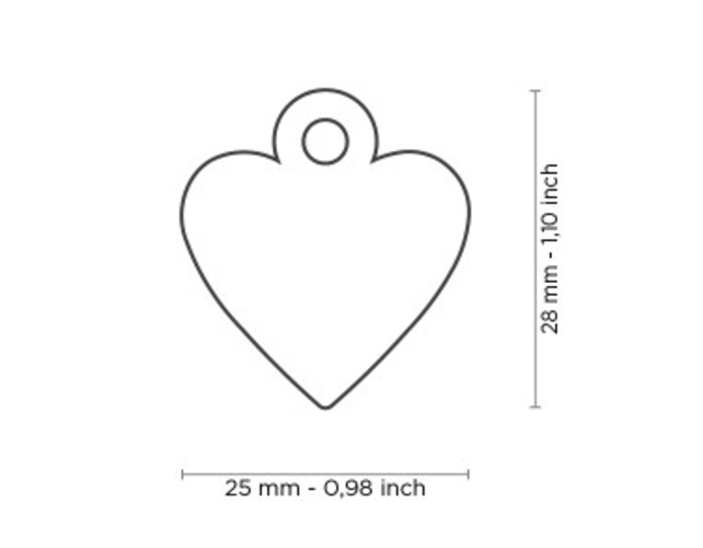 Penning Small Heart Chromed Brass