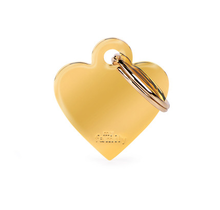 Penning Small Heart Golden Brass