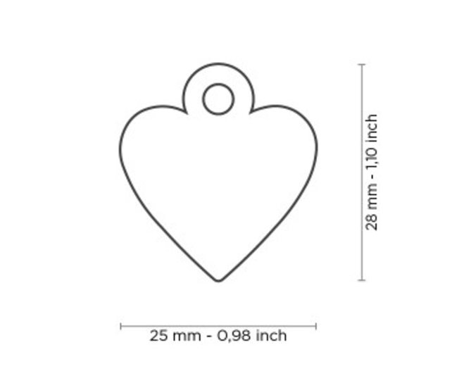 Penning Small Heart Aluminum Blue