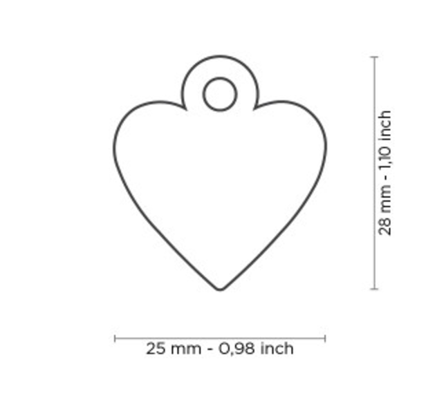 Penning Small Heart Aluminum Pink Penning Small Heart Aluminum Pink