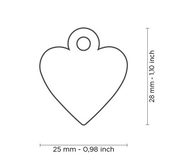 Penning Small Heart Aluminum Red Penning Small Heart Aluminum Red