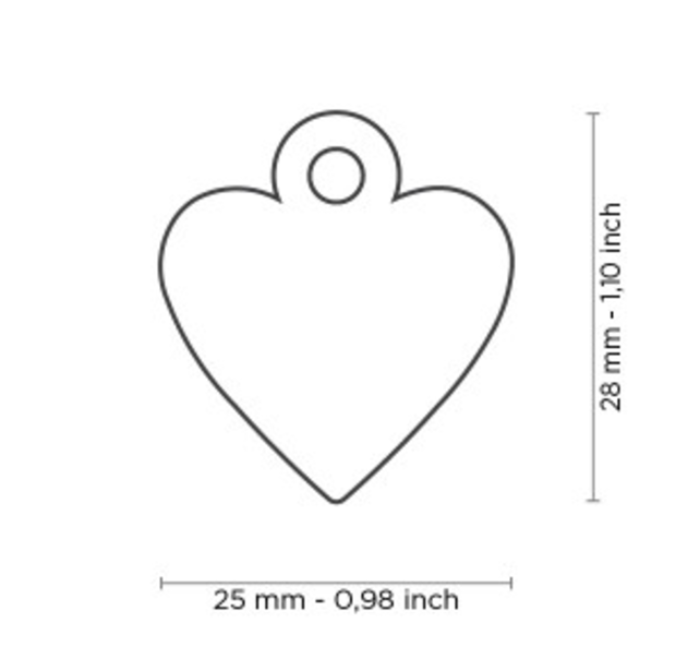 Penning Small Heart Aluminum Red Penning Small Heart Aluminum Red
