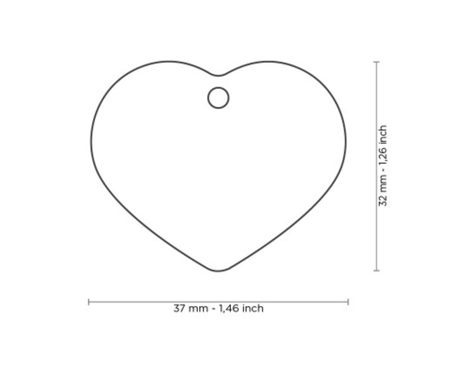 Penning Big Heart Chromed Brass