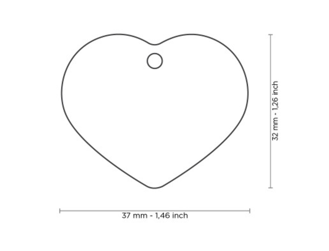 Penning Big Heart Aluminum Pink