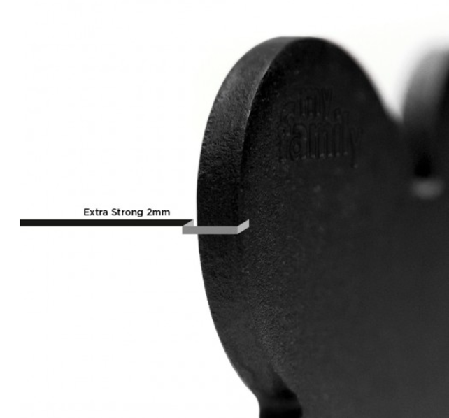 Penning Small Heart Aluminum Black