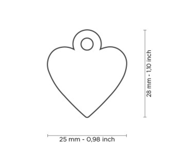 Penning Small Heart Aluminum Black