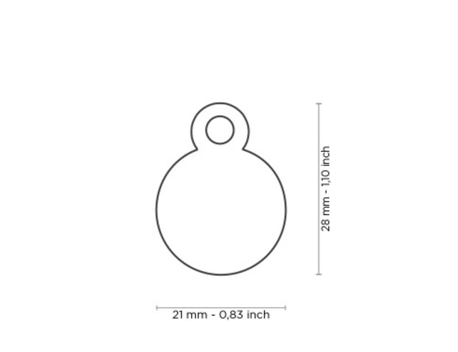 Penning Small Round Aluminum Grey