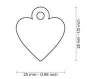 Penning Small Heart Aluminum Light Blue