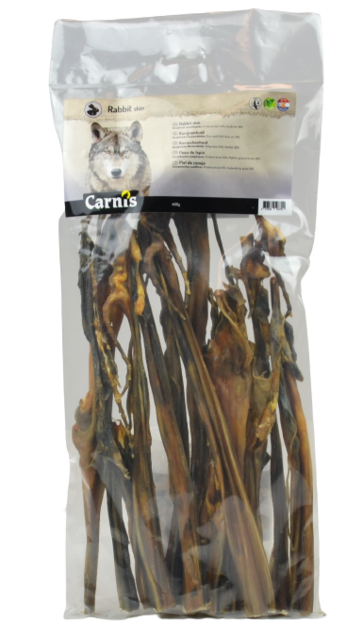 Konijnenhuid gedroogd 400 gram