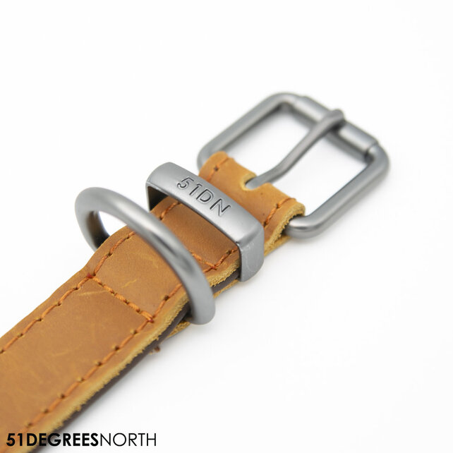 Milano - Collar - Classic - Cognac - 25mm x 55cm