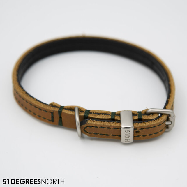 Milano - Collar - Contrast - Cognac - 10mm x 36cm