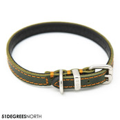 Milano - Collar - Contrast - Green - 10mm x 36cm