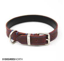 Milano - Collar - Contrast - Burgundy - 20mm x 46cm