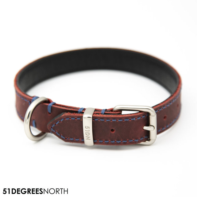 Milano - Collar - Contrast - Burgundy - 35mm x 65cm