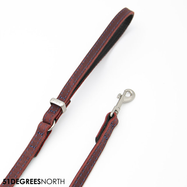 Milano - Leash - Contrast - Burgundy - 12mm x 120cm