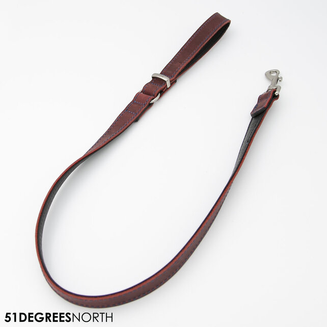 Milano - Leash - Contrast - Burgundy - 25mm x 100cm
