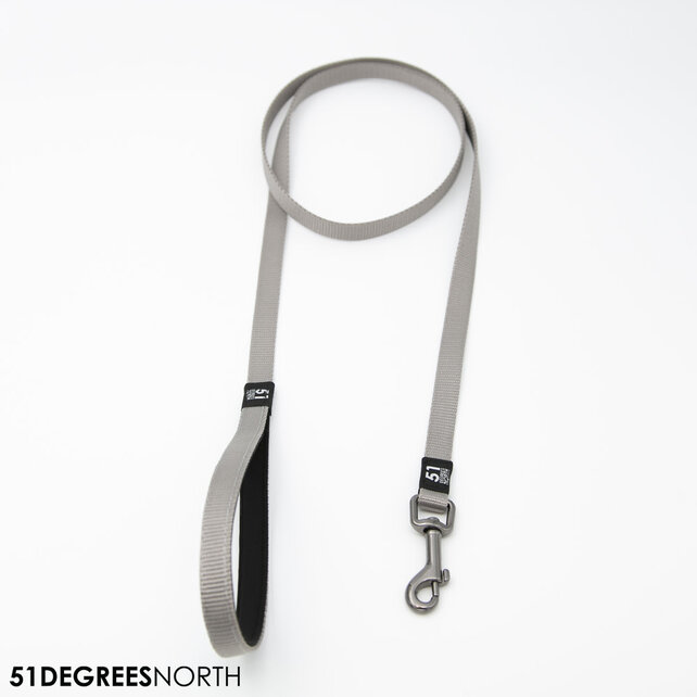 Wanderful - Leash - Nylon - Flat - Light Grey - 150cmx16mm Wanderful - Leash - Nylon - Flat - Light Grey - 150cmx16mm