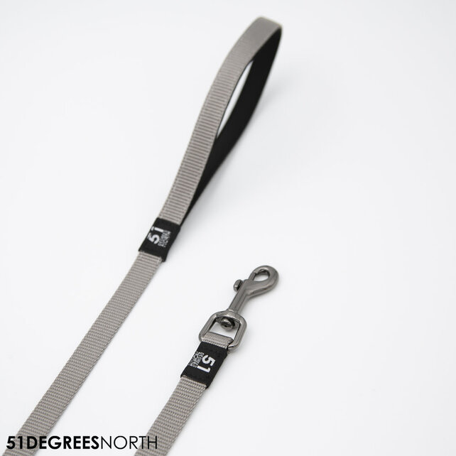 Wanderful - Leash - Nylon - Flat - Light Grey - 150cmx16mm Wanderful - Leash - Nylon - Flat - Light Grey - 150cmx16mm