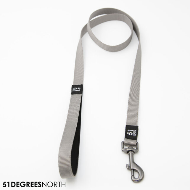 Wanderful - Leash - Nylon - Flat - Light Grey - 120cmx20mm Wanderful - Leash - Nylon - Flat - Light Grey - 120cmx20mm