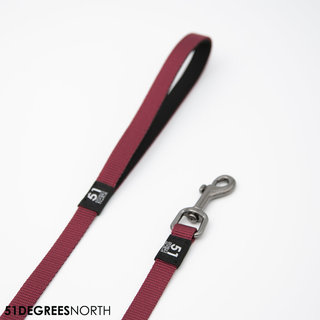 Wanderful - Leash - Nylon - Flat - Burgundy - 150cmx12mm