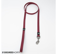 Wanderful - Leash - Nylon - Flat - Burgundy - 120cmx20mm