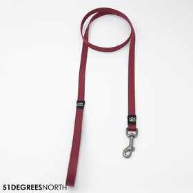 Wanderful - Leash - Nylon - Flat - Burgundy - 120cmx20mm