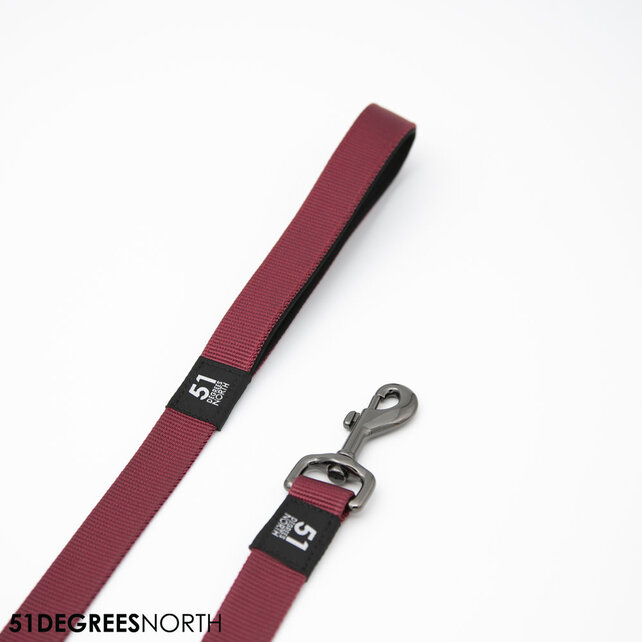 Wanderful - Leash - Nylon - Flat - Burgundy - 120cmx20mm
