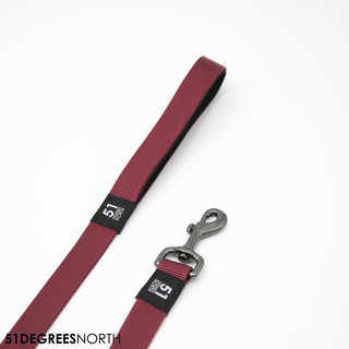 Wanderful - Leash - Nylon - Flat - Burgundy - 120cmx25mm