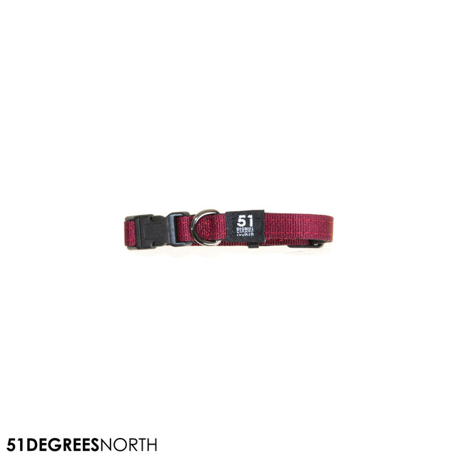 Wanderful - Collar - Nylon - Flat - Burgundy - 16-24cmx12mm