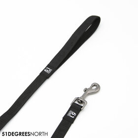 Wanderful - Leash - Nylon - Flat - Black - 120cmx20mm