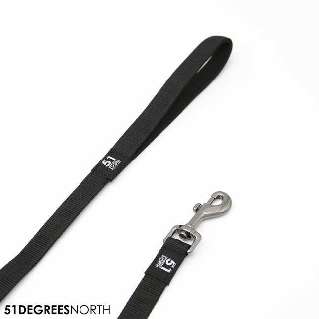 Wanderful - Leash - Nylon - Flat - Black - 120cmx20mm