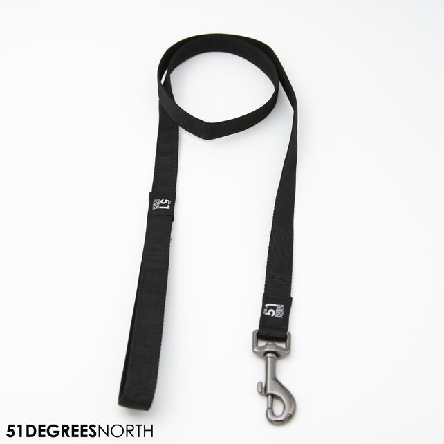 Wanderful - Leash - Nylon - Flat - Black - 120cmx20mm