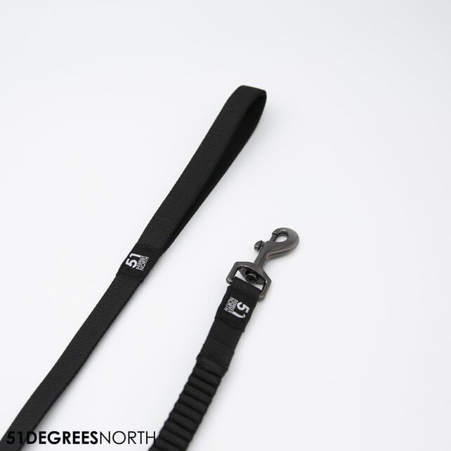 Wanderful - Leash - Nylon - Bungee - Black - 120x2,5cm